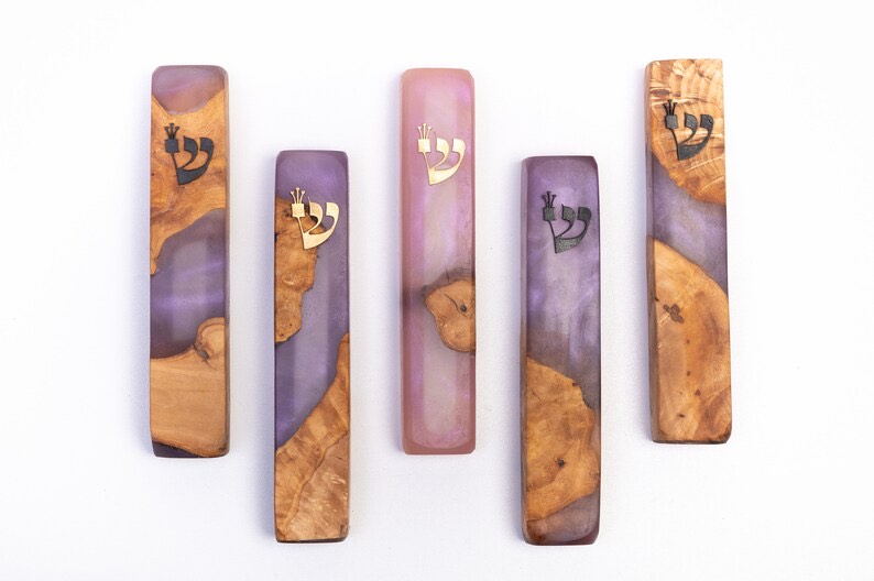 Purple Mezuzah Collection By Eial Ovin