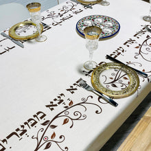 Load image into Gallery viewer, Classic Passover (פסח Pesach) Tablecloth + FREE Matching Matzah Cover
