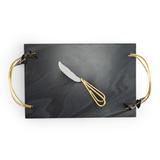 Load image into Gallery viewer, Calla Lily Midnight Cheese Board w/ Knife By Michael Aram
