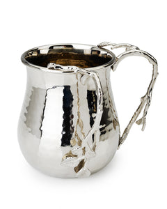 6" Nickel Wash Cup-Leaf Design by Classic Touch