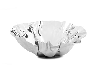 12.5" Round Stainless Steel Wavy Design Serving Bowl by Classic Touch